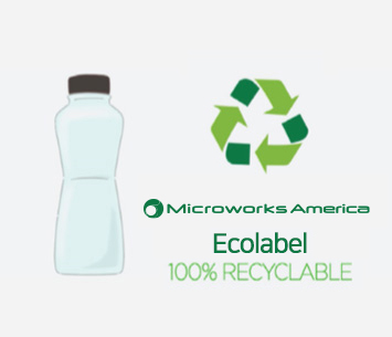 PCR is used in recycled PET bottles